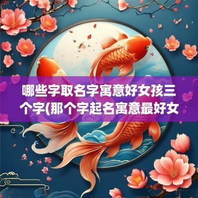 哪些字取名字寓意好女孩三个字(那个字起名寓意最好女孩)
