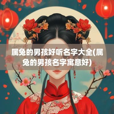 属兔的男孩好听名字大全(属兔的男孩名字寓意好)