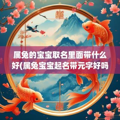 属兔的宝宝取名里面带什么好(属兔宝宝起名带元字好吗男孩)
