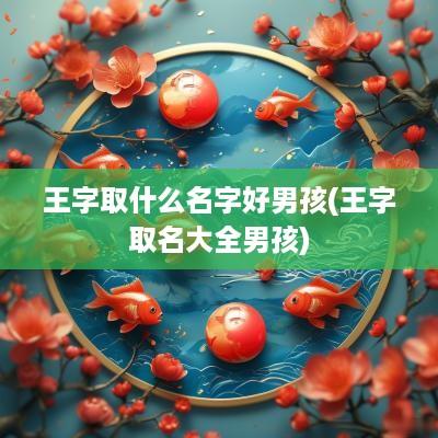 王字取什么名字好男孩(王字取名大全男孩)