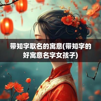 带知字取名的寓意(带知字的好寓意名字女孩子)