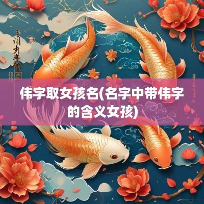 伟字取女孩名(名字中带伟字的含义女孩)