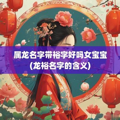 属龙名字带裕字好吗女宝宝(龙裕名字的含义)