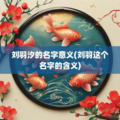刘羽汐的名字意义(刘羽这个名字的含义)