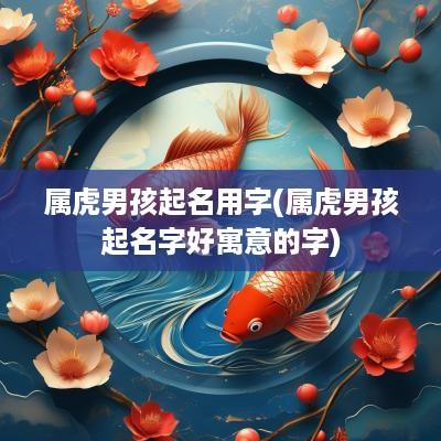 属虎男孩起名用字(属虎男孩起名字好寓意的字)