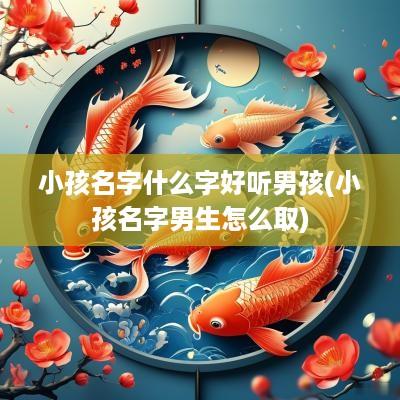 小孩名字什么字好听男孩(小孩名字男生怎么取)
