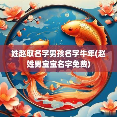 姓赵取名字男孩名字蛇年(赵姓男宝宝名字免费)
