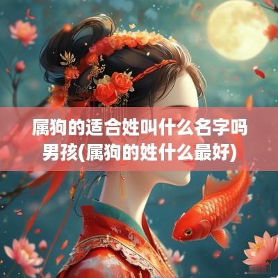 属狗的适合姓叫什么名字吗男孩(属狗的姓什么最好)