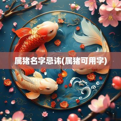 属猪名字忌讳(属猪可用字)