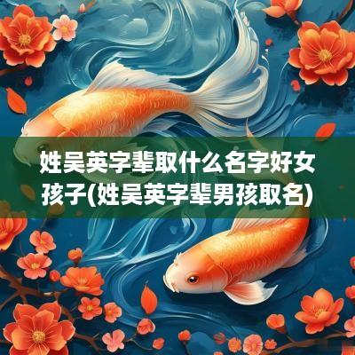 姓吴英字辈取什么名字好女孩子(姓吴英字辈男孩取名)