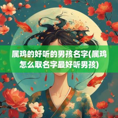 属鸡的好听的男孩名字(属鸡怎么取名字最好听男孩)