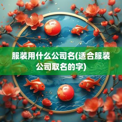 服装用什么公司名(适合服装公司取名的字)