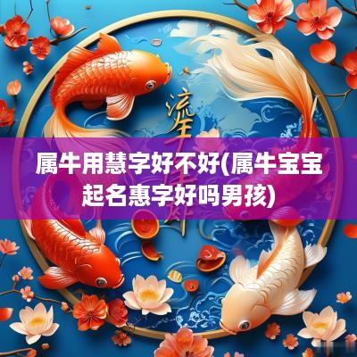 属牛用慧字好不好(属牛宝宝起名惠字好吗男孩)