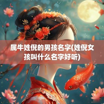 属牛姓倪的男孩名字(姓倪女孩叫什么名字好听)
