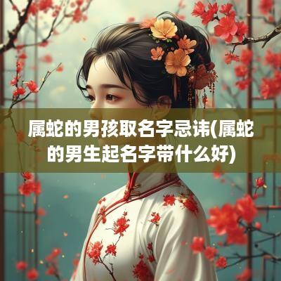属蛇的男孩取名字忌讳(属蛇的男生起名字带什么好)