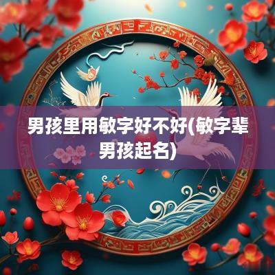 男孩里用敏字好不好(敏字辈男孩起名)