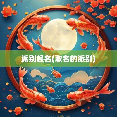 派别起名(取名的派别)