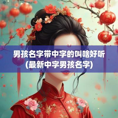 男孩名字带中字的叫啥好听(最新中字男孩名字)