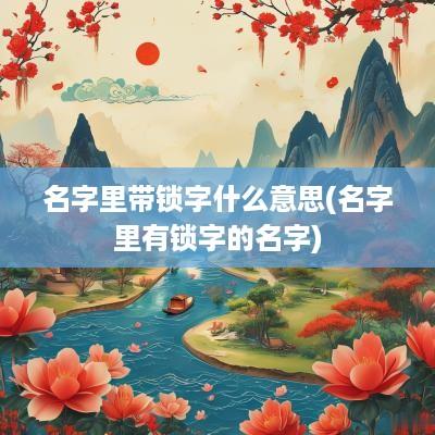 名字里带锁字什么意思(名字里有锁字的名字)