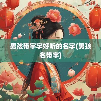 男孩带宇字好听的名字(男孩名带宇)