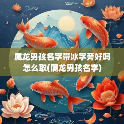 属龙男孩名字带冰字旁好吗怎么取(属龙男孩名字)