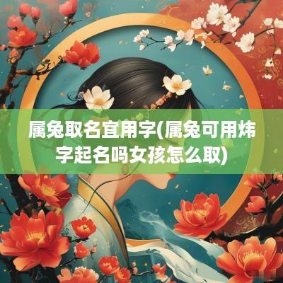 属兔取名宜用字(属兔可用炜字起名吗女孩怎么取)
