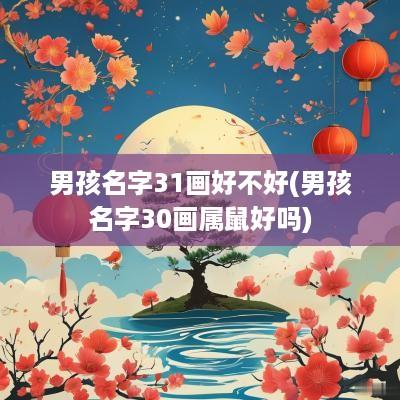 男孩名字31画好不好(男孩名字30画属鼠好吗)