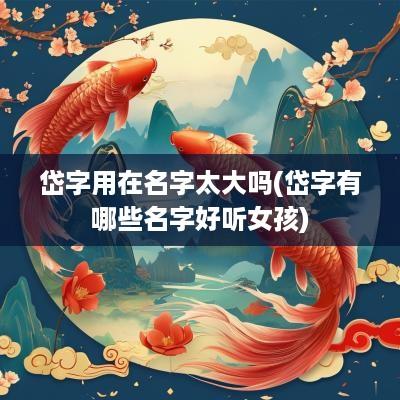 岱字用在名字太大吗(岱字有哪些名字好听女孩)