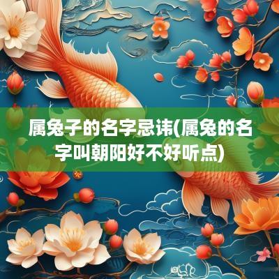 属兔子的名字忌讳(属兔的名字叫朝阳好不好听点)