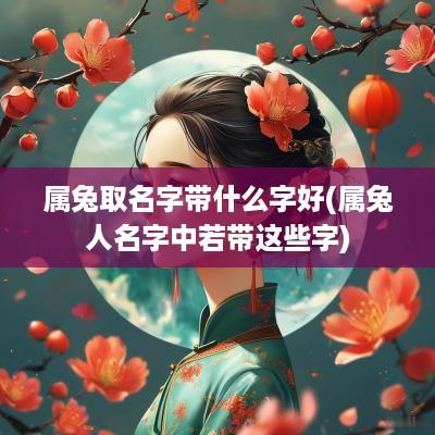 属兔取名字带什么字好(属兔人名字中若带这些字)