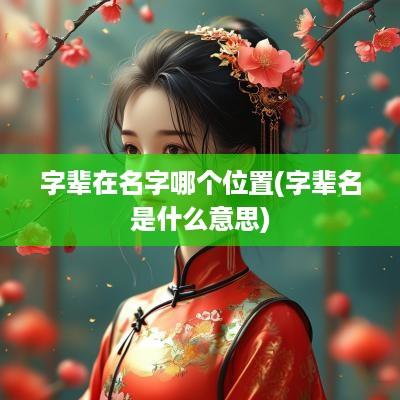 字辈在名字哪个位置(字辈名是什么意思)