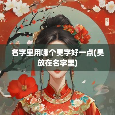 名字里用哪个昊字好一点(昊放在名字里)