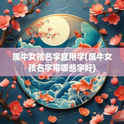 属牛女孩名字宜用字(属牛女孩名字带哪些字好)