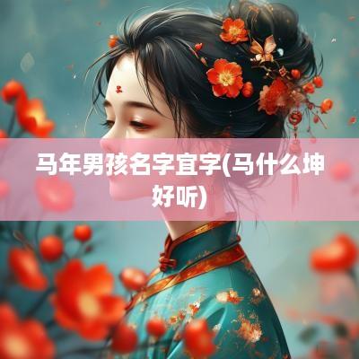 马年男孩名字宜字(马什么坤好听)