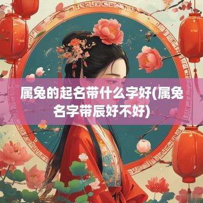 属兔的起名带什么字好(属兔名字带辰好不好)