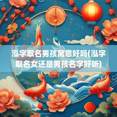泓字取名男孩寓意好吗(泓字取名女还是男孩名字好听)