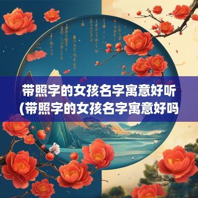 带照字的女孩名字寓意好听(带照字的女孩名字寓意好吗)