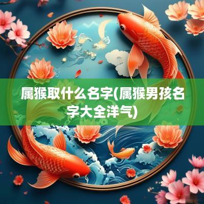 属猴取什么名字(属猴男孩名字大全洋气)