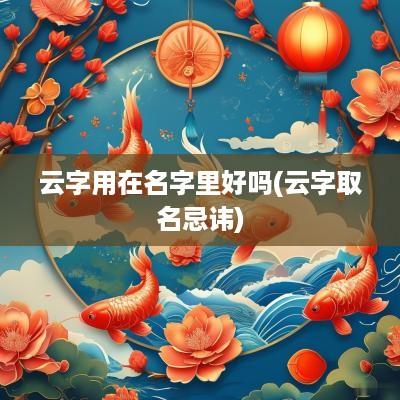 云字用在名字里好吗(云字取名忌讳)