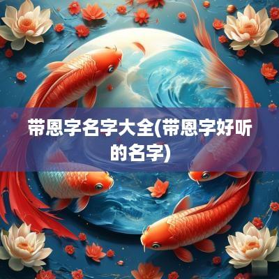 带恩字名字大全(带恩字好听的名字)