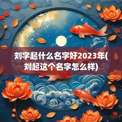刘字起什么名字好2025年(刘起这个名字怎么样)
