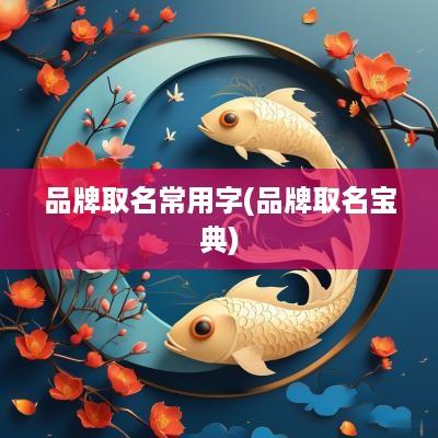 品牌取名常用字(品牌取名宝典)