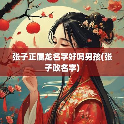 张子正属龙名字好吗男孩(张子政名字)