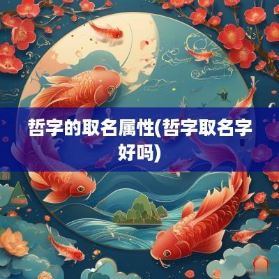 哲字的取名属性(哲字取名字好吗)
