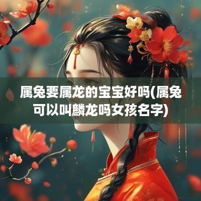 属兔要属龙的宝宝好吗(属兔可以叫麟龙吗女孩名字)