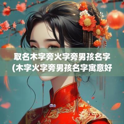 取名木字旁火字旁男孩名字(木字火字旁男孩名字寓意好吗)