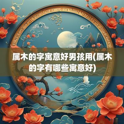 属木的字寓意好男孩用(属木的字有哪些寓意好)