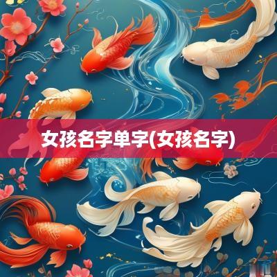 女孩名字单字(女孩名字)