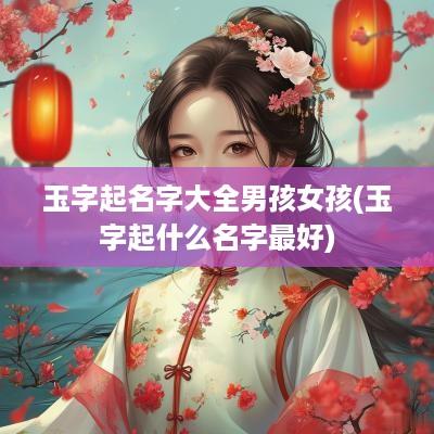 玉字起名字大全男孩女孩(玉字起什么名字最好)