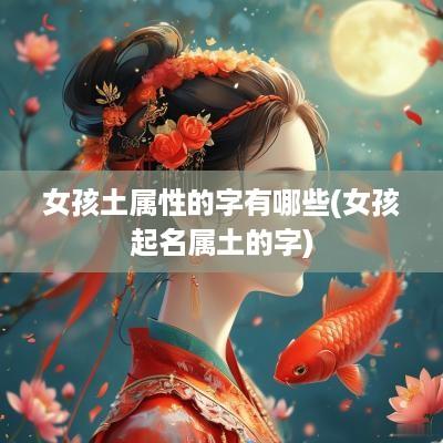 女孩土属性的字有哪些(女孩起名属土的字)
